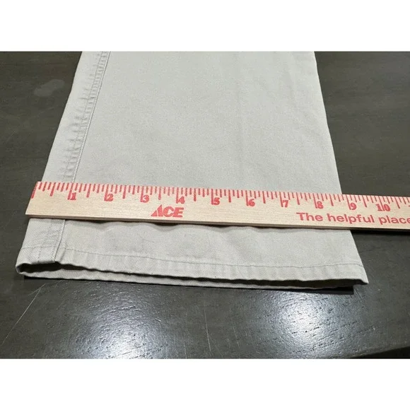 Bugle Boy Mens Pleated Chino Pants 38x32 Khaki Tan Cotton Twill Vintage Basics - Picture 4 of 10